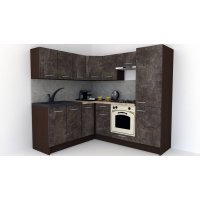 Bucatarie de Colt GENA NEW 7 ST. 180-210, Cu Corp de Cuptor, Wenge / Decor 4299